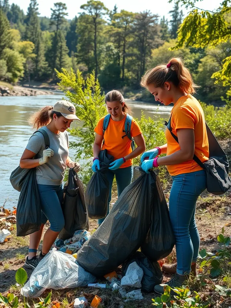 A photo showing members of AMICALE DE CHASSE ET INTER- COMMUNALE DE MAISONS participating in a post-hunt cleanup, demonstrating their dedication to preserving the natural environment.